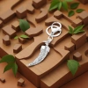 Gold sand leather multi-functional keychain pendant key chain 121613031 Specification image